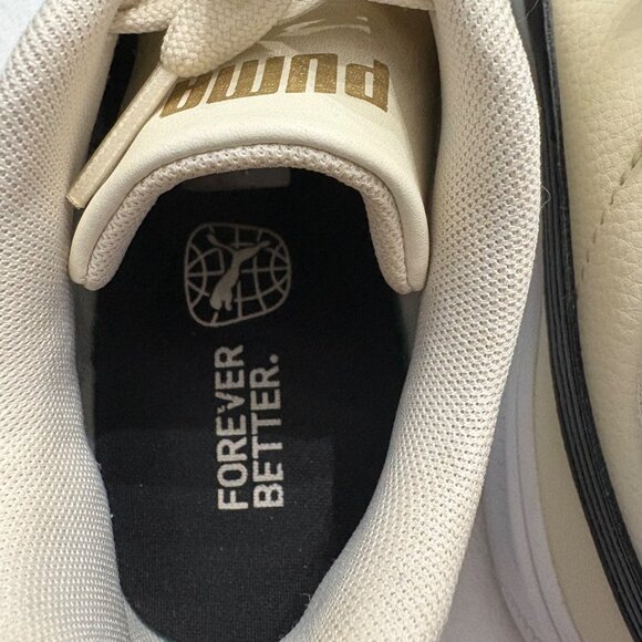 Puma Womens Platforms 390758-08 Beige & Black Sneakers With Lace-Up Closure - Picture 6 of 16